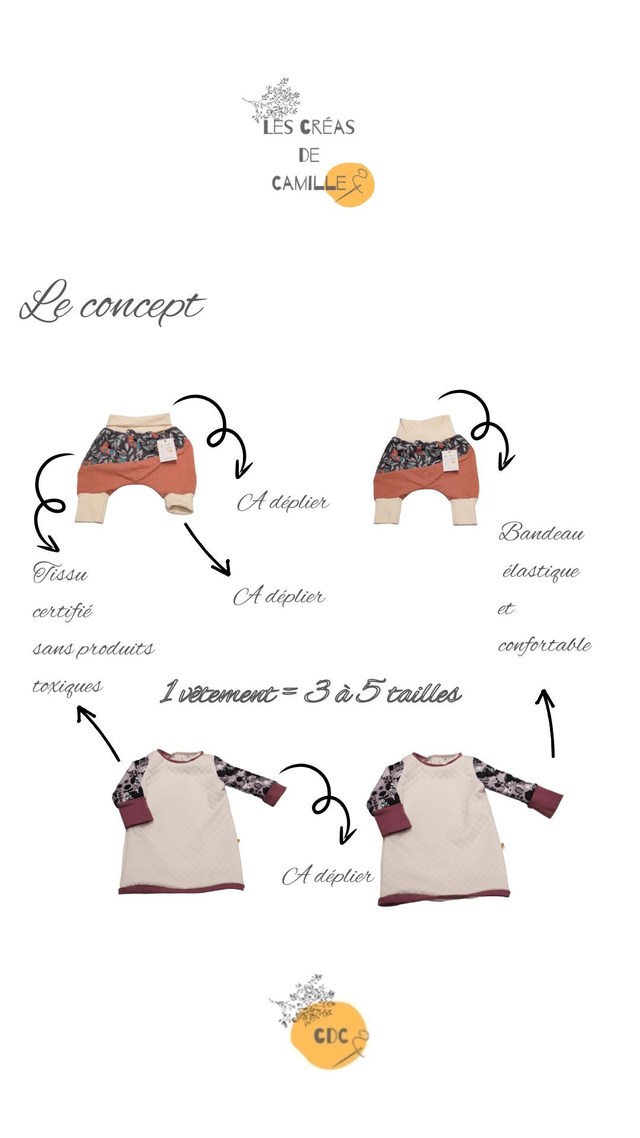 Sarouel Bi-Color évolutif sur mesure
