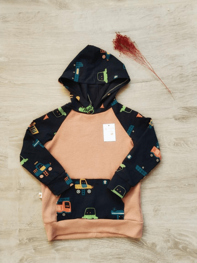 Sweat à capuche évolutif printemps/automne sur mesure